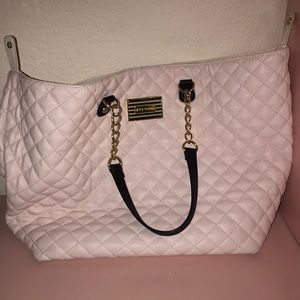 Pink quilted Betsey Johnson tote